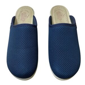 Fly Flot Womens Navy Blue Mesh Anatomic Clogs‎ Made in Italy Size 39 US 8